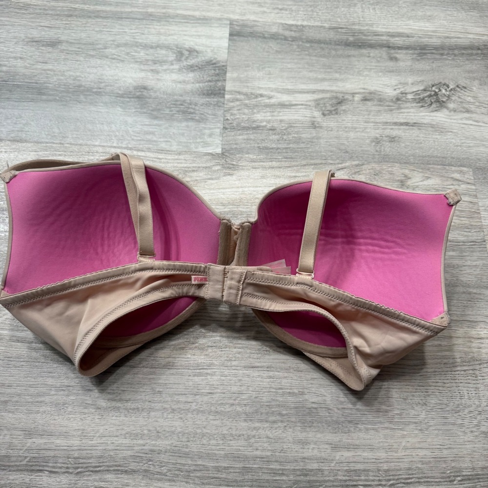 Victorias Secret PINK Wear Everywhere‎ T-Shirt Bra Tan Nude 36DDD F80 Underwire - Picture 3 of 3